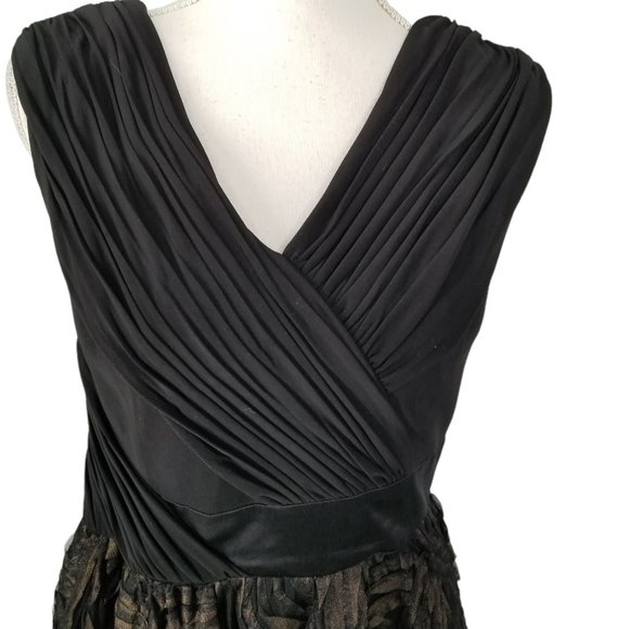 Adrianna Papell Women's Black Tulle Fit Flare Evening Cocktail Party Dre… - Picture 6 of 9